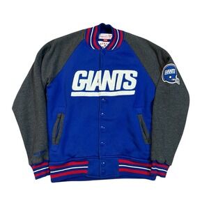 NY Giants Small Varsity Mitchell & Ness Jacket Button Up NFL Football